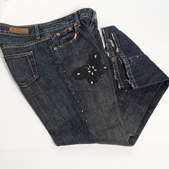 Polo Ralph Lauren L butterfly low rise modern boot cut jeans sz 4 - Picture 4 of 9